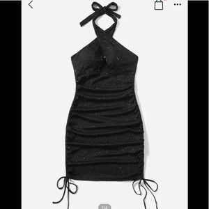 New Glitter ruched dress